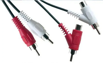 £2.99 • Buy 0.5M Metre TWIN 2 X RCA Phono PLUG To PLUG Stackable Y Splitter Lead CABLE 2 Way