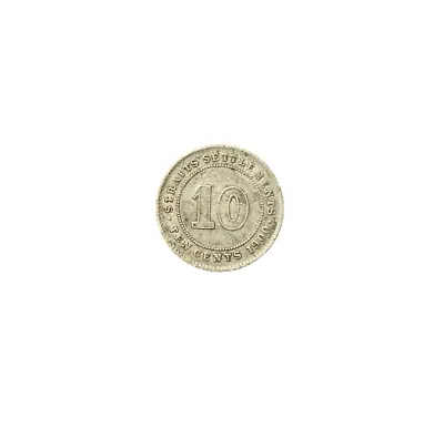 Straits Settlements Malaysia 1900 Silver 10 Cents Circulated Victoria • $10