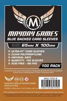 Mayday - Magnum Copper  7 Wonders  Card Sleeves - Blue 100ct  B  - New • £4.53