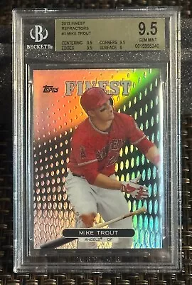 Mike Trout 2013 Topps Finest Silver Refractor #1 BGS 9.5 GEM MINT • $185