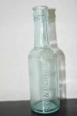 Vintage Lea & Perrins Worcestershire~sauce Aqua Bottle • $7
