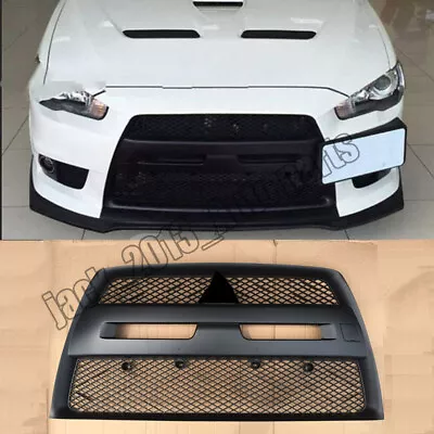 For Mitsubishi Lancer & Sportback EVO Front Bumper Radiator Grille Black 2008-13 • $167.19