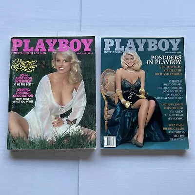Playboy 2 Lot Anna Nicole Smith Dorothy Stratton On Magazine Cover Vickie 1st • $19.99