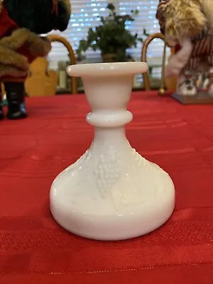 Vintage LE Smith Milk Glass Candle Stick Holder / One 4.5  Tall • $12.99