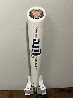 Miller Lite Wooden 11.5” Beer Keg Tap Handle The Original Pilsner  Used • $30