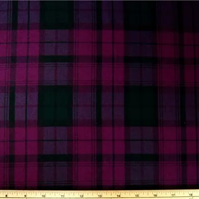 £1.50 • Buy Fashion Tartan Plaid Check Polyviscose Fabric 150cm Wide Royal Stewart Scottish