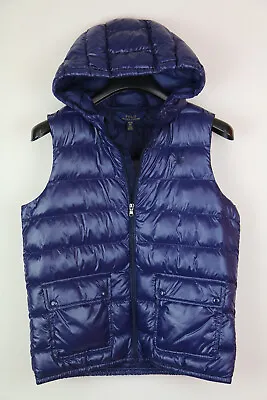 Polo Ralph Lauren Girls Gilet/vest Navy Size 12-14 Y RRP £149 • £54.99