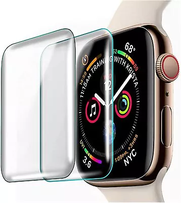 $8.99 • Buy 2X Apple Watch 8 7 6 5 4 3D Tempered Glass Screen Protector 38/42/40/44/41/49mm