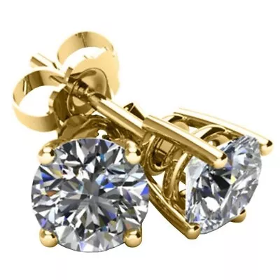 Diamond Stud Luxury Basket Earrings 1.5 Carat On 14k Solid Gold 66% Off Online • $1295