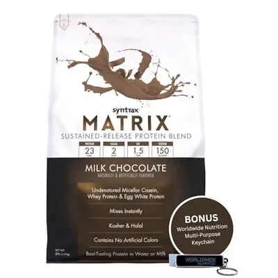 Syntrax Matrix Milk Chocolate Whey Protein And Casein Blend Protein Powder - 5lb • $79.99