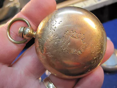 18s Gold Filled Waltham Mod 1857 Key Wind HC Pocket Watch Ticking Ladd's Patent • $199.95