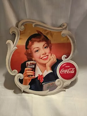 Coca Cola 1951 Girls Head Cardboard Festoon Piece Menu Girl • $265