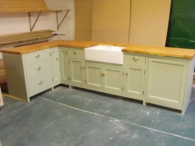 £2650 • Buy SALE!! Was £3,250!! Handmade Bespoke Painted Kitchen (Belfast Sink) Ex Display
