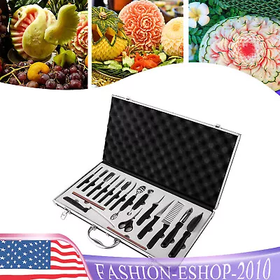 18PCS Carving Tools Kitchen Food Vegetable Fruit Sculpting Peeling Culinary Set • $26.59