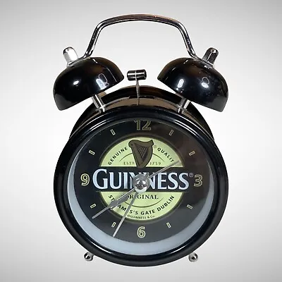 Guinness Beer Retro Tavern Alarm Clock Light Bell AA Battery • $19.95