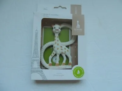 Vulli Sophie La Girafe Teether Toy Ring Giraffe All-Natural Rubber NEW Open Box • $12.90