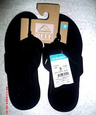 Men's Reef Phantom Ii Black Flip Flops/ Sandals~size 9~nwt • $25