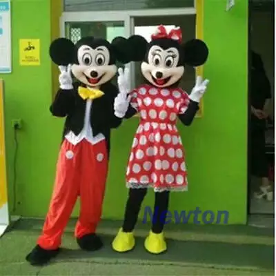 MICKEY MOUSE AND MINNIE MOUSE Mascot Costume Suit Party Fancy Dress Adult Size • $112