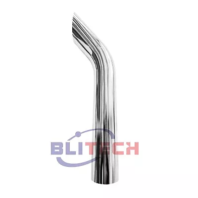 5  OD X 36  Inch Length Bull Horn Chrome Stack Pipe Tube Exhaust Tailpipe • $95