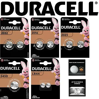 DURACELL CR2032 | 2025 | 2016 | 2450 | LR44 Battery Coin Cell Button 3v Lithium • £2.99