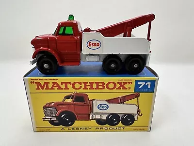 Matchbox Lesney Vintage Wreck Tow Truck No. #71 Esso W/ Original Box Excellent • $73.50