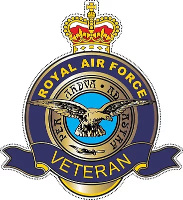 RAF Royal Air Force Veteran Car Window Sticker Decal • £2.75