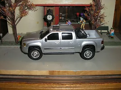 RARE Custom Lifted Plastic GMC Sierra Denali Toy Pickup Truck 1:24 Silve W SPARE • $129.99