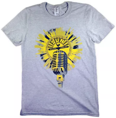 Sun Records Vintage Mic Gray Unisex Adult Short Sleeve Tee Shirt *NEW* FREE S&H • $22.95