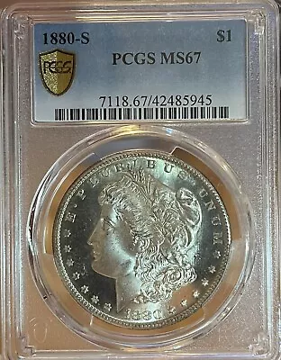 1880-S PCGS MS67 Morgan Silver Dollar • $875