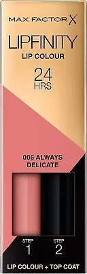 Max Factor Lipfinity Long-Lasting Two Step Lipstick | 006 Always Delicate  | • £6.99