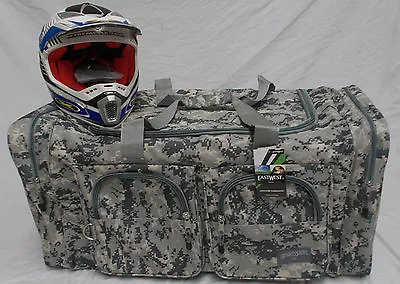 XL Motorcycle Atv Mx Gear Bag Motocross Off Road Dirt Bike Digital Grey Camo • $49.99