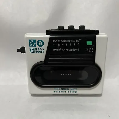 Vintage - Memorex Cassette Player With Bass Boost Wr-1650 • $22.99