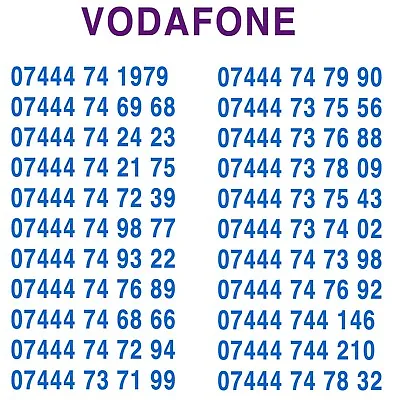 £25 • Buy Golden Number Business Vip Easy Mobile Phone Vodafone Diamond Platinum Sim Card