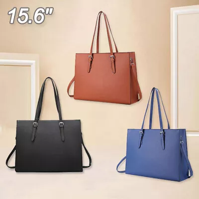 15.6 Inch Laptop Bag For Women Waterproof Lightweight Leather Shoulder Bag Tote • $46.98