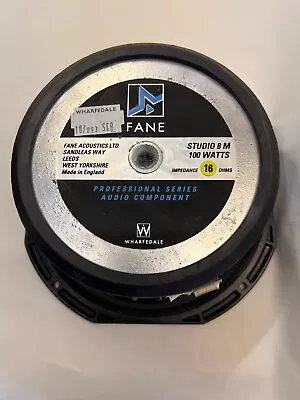 Fane / Wharfdale Studio 8M  -8 Inch Speaker 100W 16 Ohm -Reconed. -visible Glue • £40