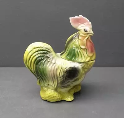 American Bisque Pottery Vtg Rooster/Chicken Cookie Jar Canister USA • $49.99