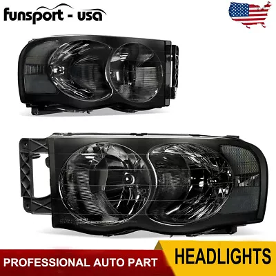 Headlights Assembly For 2002-2005 Dodge Ram 1500 2500 3500 Headlamps Left+Right • $63.88