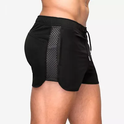 Mens Gym Sports Training Bodybuilding Running Shorts Workout Fitness Short Pants • $12.88