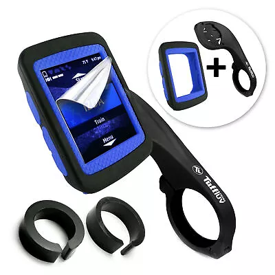 TUFF LUV Silicone Skin For Garmin Edge 520 / 520 Plus With Mount - Black / Blue • $51.09