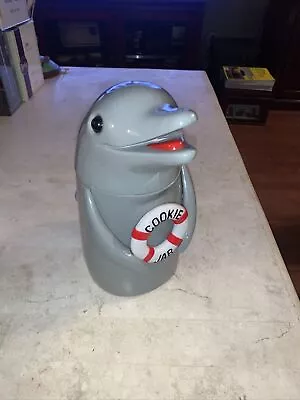 Vintage 1996 Dolphin Cookie Jar Flipper Sounds Tested Works 10.5”  W/ Video • $39.95