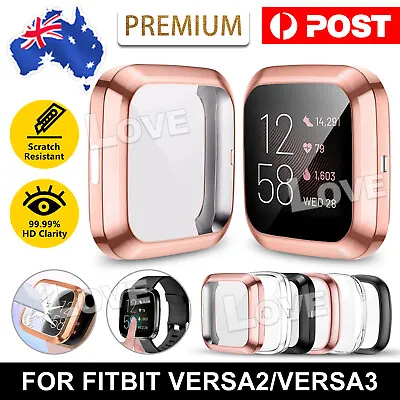 For Fitbit Versa 3 Sense Versa 2 Screen Protector Full Soft TPU Case Cover • $4.45