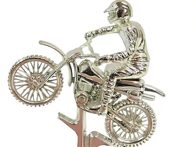 Vtg Motorcycle TROPHY Topper Plastic Dirt Bike  4 1/2  Gold Tone #OT • $9.50