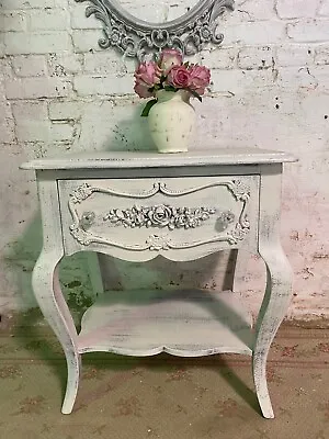 $495 • Buy Painted Cottage Shabby Chic One Of A Kind Romantic Night Table 