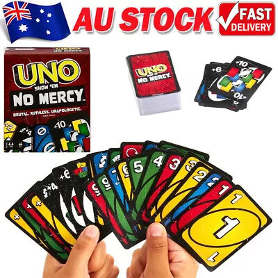 UNO- Show ‘em No Mercy Card Game For Kids Adults & Family Night Parties Travel • $11.56