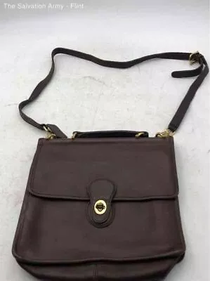 Vintage Coach Womens Brown 9927 Leather Willis Adjustable Strap Crossbody Bag • $41