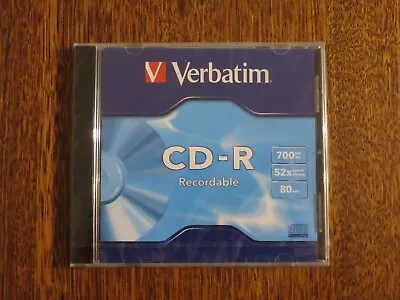 Verbatim CD-R 80min Printable Factory Sealed X 1 Brand New Sealed FREE POST • $19.99