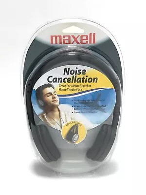 NEW Maxell HP/NC-III Noise Cancellation Collapsible Travel Headphones • $27.99