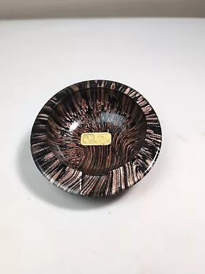 V Nason Murano Venitian Black Copper Glass Ashtray • $25