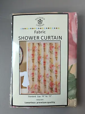 Sultan's Shower Curtain Fabric Floral NEW Vintage Rose 70  X 72  Granny Chic • $23.99