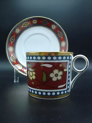 Contrasts From The Mintons Archives Cup &Saucer Frankenia Red1990 Royal Doulton • $16